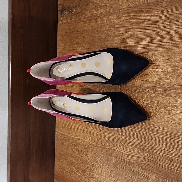 BODEN | Carrie Navy Suede Point Toe Court Stiletto Heels 36 - Picture 2 of 7